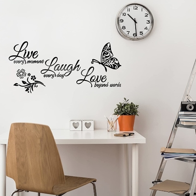 Inspirierend Live Every Mom Words Acrylic-Spiegel-Wand-Aufkleber für Lachen jeden Tag
