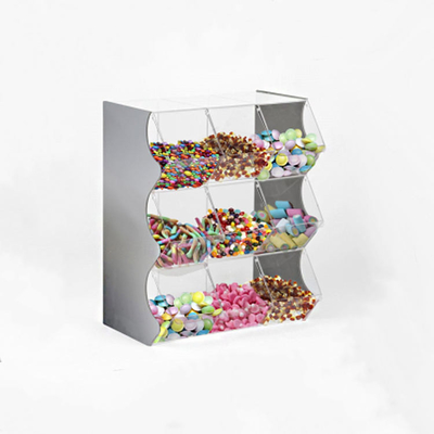 3 Reihen-Süßigkeits-Einkommen, kundenspezifische Auswahl und Mischungs-Acrylsüßigkeits-Zufuhr