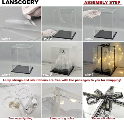 Acryleinkommen Collectibles-freien Raumes mit Licht und Band