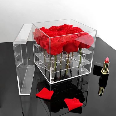 Abnehmbarer Acryl- Schaukarton-klarer Acryl-Rose Flower Box Eternal Life-Speicher