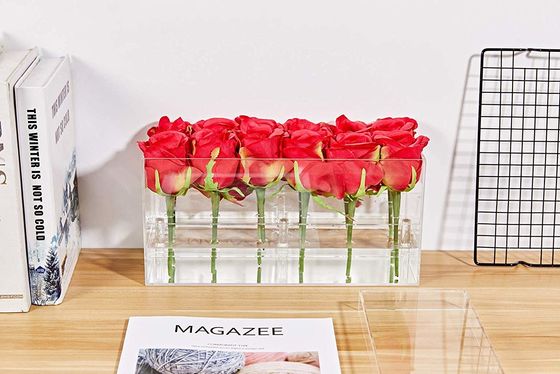 Wasserdichter ewig Rosen-Acrylkasten-tägliche Dekoration für 25 Rosen