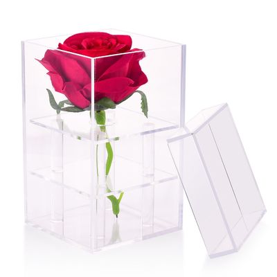 Rissbeständigkeits-Acrylmagazin einzelne konservierte Rose Acrylic Box