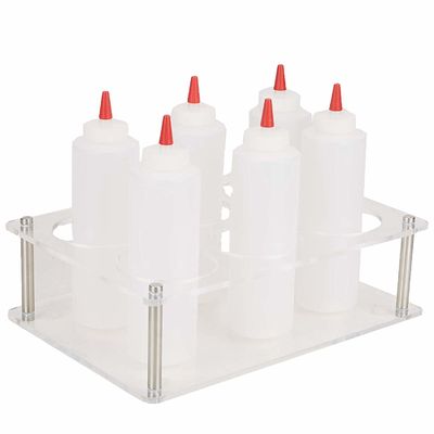 6 Fach-Acrylflaschen-Gestell-Stand-transparente Chemikalienbeständigkeit