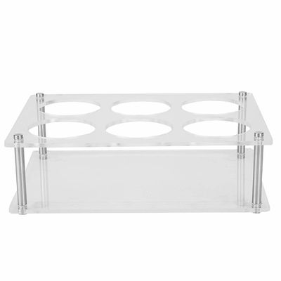 6 Fach-Acrylflaschen-Gestell-Stand-transparente Chemikalienbeständigkeit