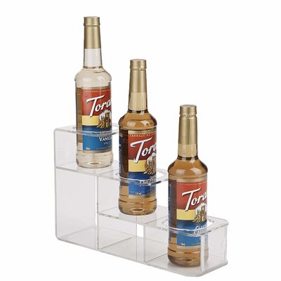 Transparentes Acrylwein-Stand-Wetter beständig für Sirup-Flaschen-Speicher