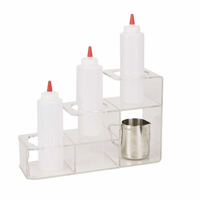 Transparentes Acrylwein-Stand-Wetter beständig für Sirup-Flaschen-Speicher