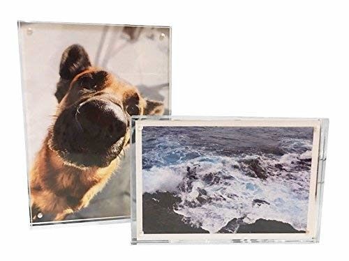 Tischplatten-versah Acrylfoto-Anzeige, Doppeltes Plastikbilderrahmen 5x7 mit Seiten