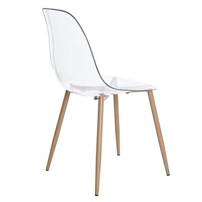 Acrylgeist-Stuhl Soem-ODM-freien Raumes, Eames Style Plastic Chair With-Metallbeine